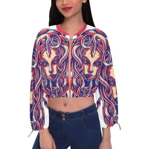Medusa Women's Chiffon Cropped Jacket